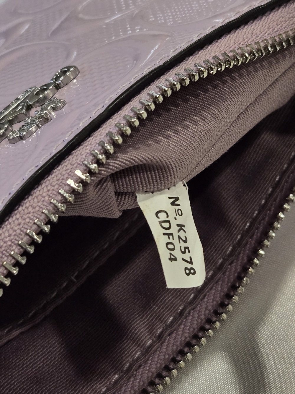 Coach Lavender Patent Leather Wristlet with Charm EUC - Picture 12 of 12